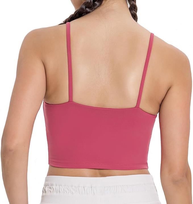 Lemedy Women Padded Sports Bra Fitness Workout Running Shirts Yoga Tank Top