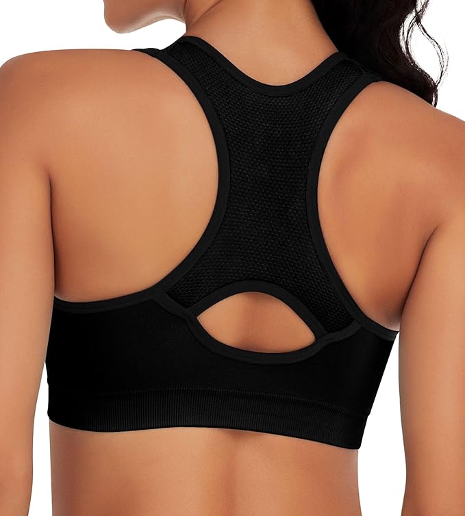 MIRITY Women Racerback Sports Bras - High Impact Workout Gym Activewear Bra