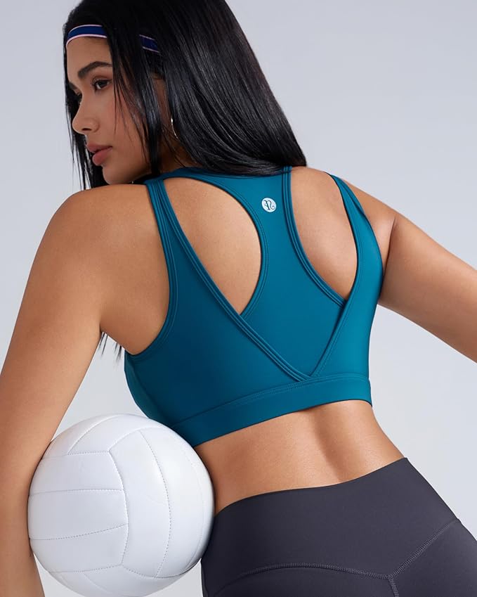 RUNNING GIRL Sports Bras for Women High Support,Molded Cup High Impact Sports Bra Racerback Workout Yoga Running Bra