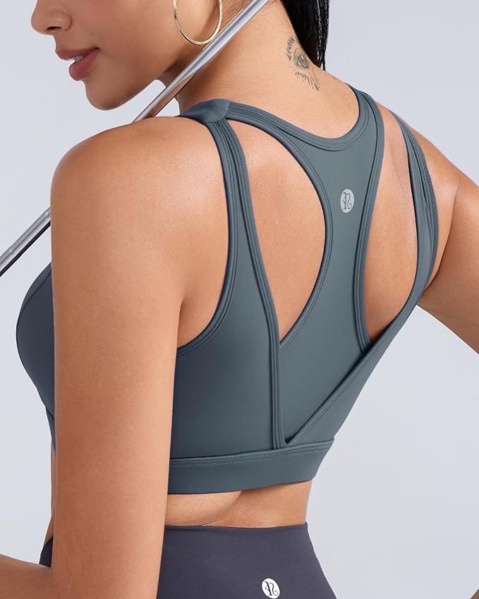 RUNNING GIRL Sports Bras for Women High Support,Molded Cup High Impact Sports Bra Racerback Workout Yoga Running Bra