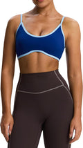 Aoxjox Women's Color Block Workout Sports Bras Fitness Lexi Lined Strappy Bra Athletic Yoga Crop Tank