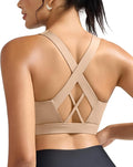 RUNNING GIRL Sports Bra for Women, Molded Cup High Impact Sports Bras for Women with Sewn in Pads