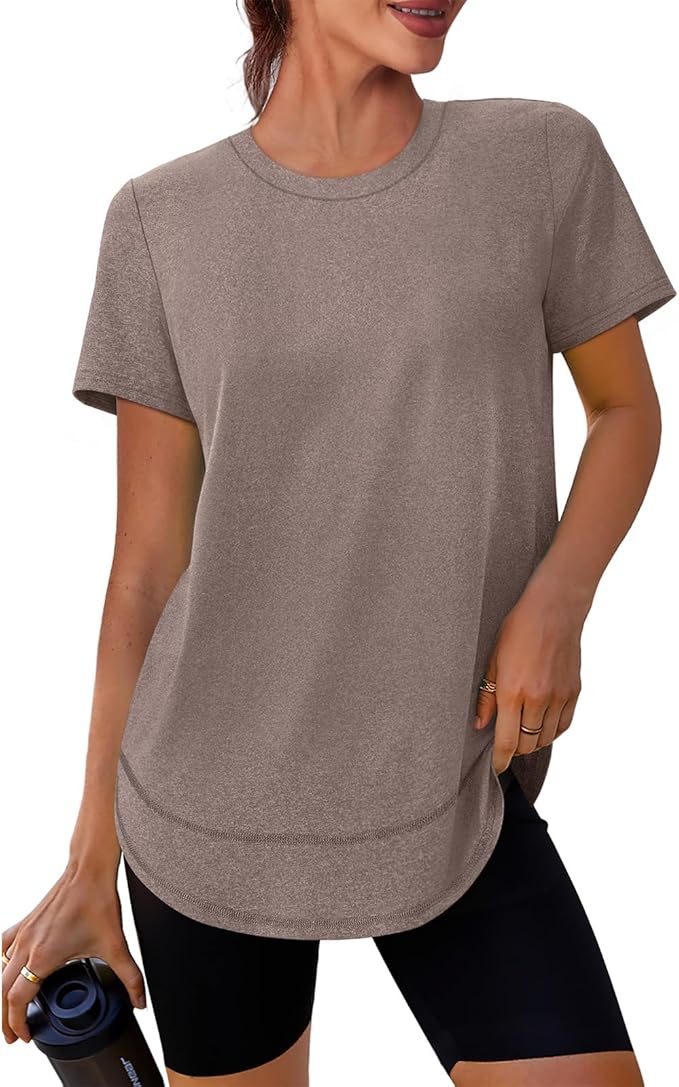 XIEERDUO Womens Workout Tops Short Sleeve Shirts Quick Dry Outfits for Hiking Running S-3XL