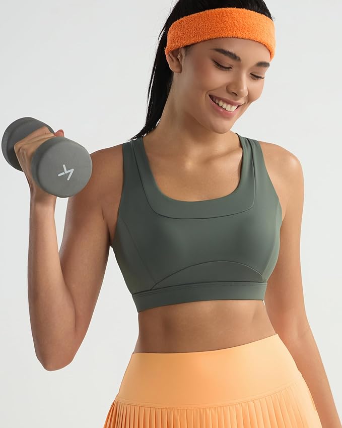 RUNNING GIRL Sports Bras for Women High Support,Molded Cup High Impact Sports Bra Racerback Workout Yoga Running Bra