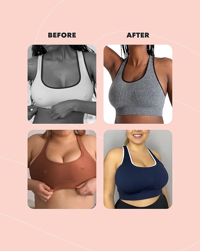 SHAPERMINT Sports Bras for Women - Workout Bras for Women, Plus Size Sports Bra, Workout Tops for Women High Support