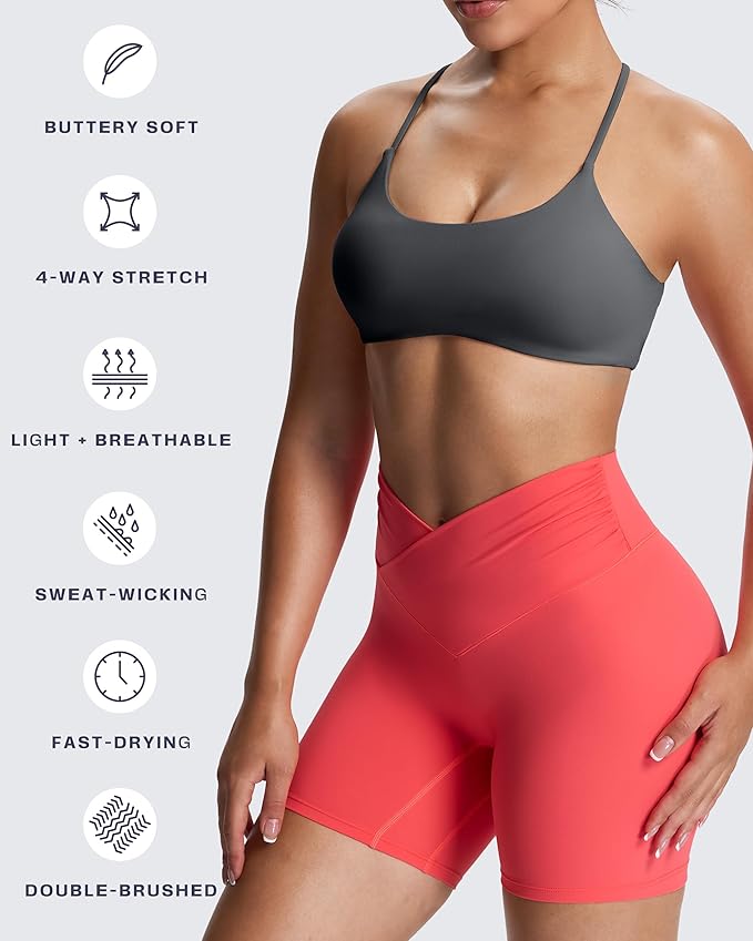 Aoxjox Women's Workout Sports Bras Fitness Trinity Ivy Low Impact Bra Yoga Crop Tank