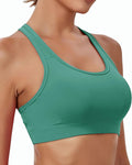 Oalka Women's Racerback Sports Fitness Support Workout Running Bras