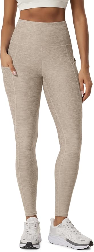 ODODOS Women's High Waisted Yoga Leggings with Pockets, Tummy Control Non See Through Workout Athletic Running Yoga Pants