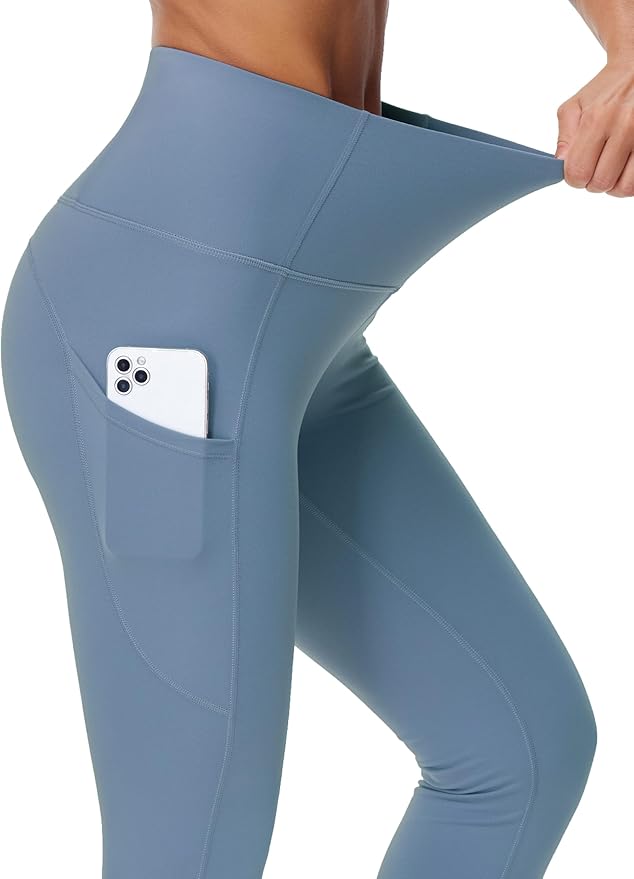 Dragon Fit High Waist Yoga Leggings with 3 Pockets,Tummy Control Workout Running 4 Way Stretch Yoga Pants