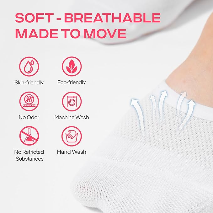 CoolMate Pilates Socks with Grips for Women, Yoga Socks, Crew Non Slip Women for Barre, Pilates Gifts for Women