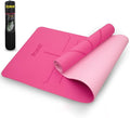 Robust Extra Thick Yoga Mat 1/4 & 1/3 & 2/5 Inch - Non Slip Exercise Mat with Alignment Lines, Carrying Strap, TPE Eco-Friendly Material for Knee Support, Sweat-Proof 72" x 24" for Women & Men