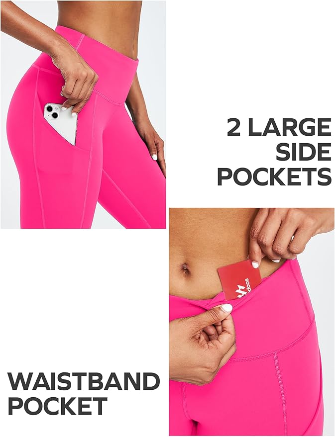 Ewedoos Leggings with Pockets for Women High Waisted Athletic Workout Compression Leggings Tummy Control Yoga Pants Women