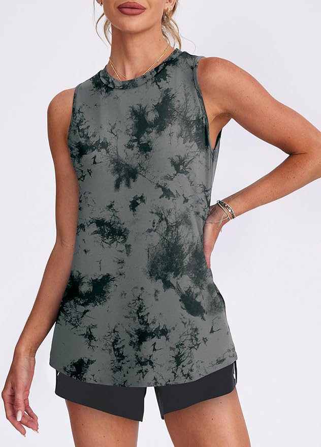 Womens Workout Tank Tops Lightweight Sleeveless Shirts for Women Loose Fit Tops for Athletic Running Tennis Yoga