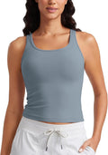 CRZ YOGA Butterluxe Double Lined Tank Tops for Women - Workout Casual Scoop Neck Racerback Crop Sleeveless Shirt
