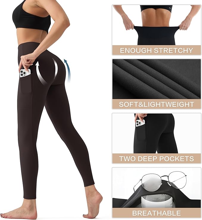 YUDSUD High Waisted Leggings for Women - Tummy Control Yoga Pants for Workout Running Athletic Women's Leggings Plus Size