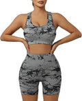 IwIeIaIrI Workout Sets for Women 2 Piece Seamless High Waist Shorts Yoga Outfits Sports Bra Gym Shorts