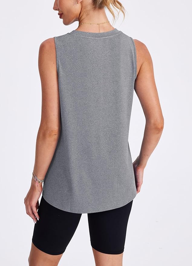 Womens Workout Tank Tops Lightweight Sleeveless Shirts for Women Loose Fit Tops for Athletic Running Tennis Yoga