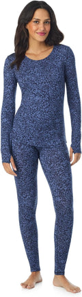 Cuddl Duds Womens Lightweight Breathable Everyday Active Base Layer Set - Long Sleeve Top & Leggings - Lounge Sets for Women
