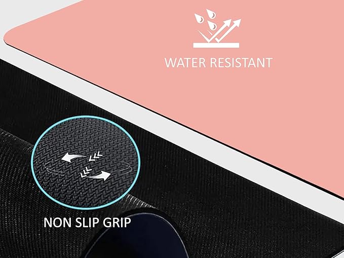 Premium Yoga Mat - 5mm Thick, Extra Wide & Long, Non-Slip Natural Rubber Base & PU Top, Anti-Tear, Ideal for Yoga, Pilates, and Fitness.