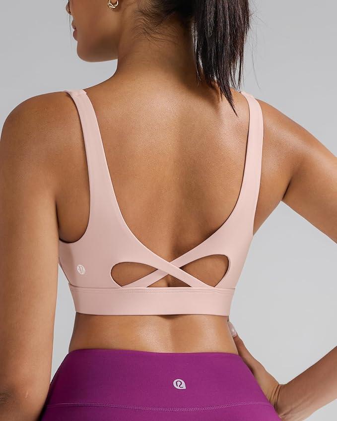 RUNNING GIRL Sports Bra for Women High Support, Molded Cup High Impact Sports Bras with Sewn in Pads Workout Running Bra