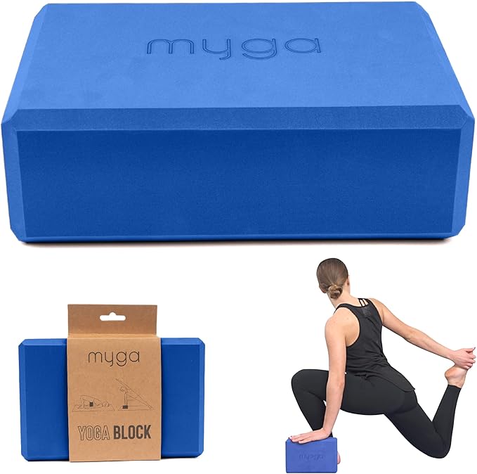 MYGA Yoga Block,Lightweight EVA Foam Yoga Brick,High Density Non-Slip Block for Yoga Poses, Pilates, Balance and Flexibility