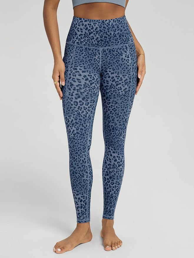 ODODOS Women's High Waisted Yoga Leggings with Pockets, Tummy Control Non See Through Workout Athletic Running Yoga Pants