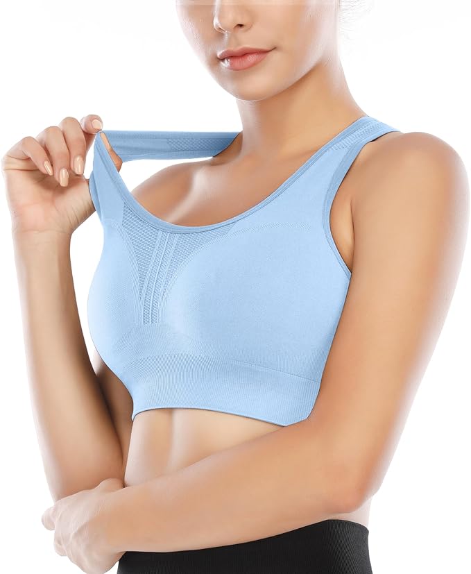 Heathyoga High Impact Sports Bras for Women High Support Padded Sports Bra Pack Racerback Bras for Women Workout Bra Sets