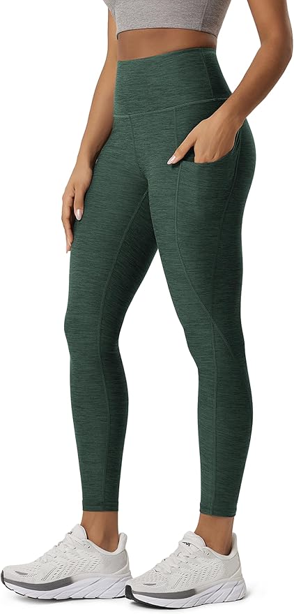 ODODOS Women's High Waisted Yoga Leggings with Pockets, Tummy Control Non See Through Workout Athletic Running Yoga Pants