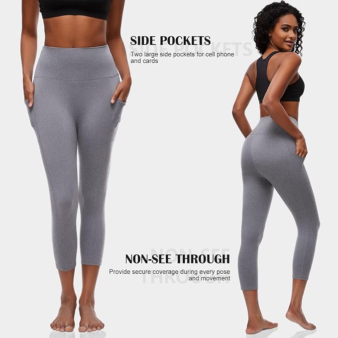 FULLSOFT Buttery Soft Leggings for Women - High Waisted Tummy Control No See Through Workout Yoga Cycling Tights Pants