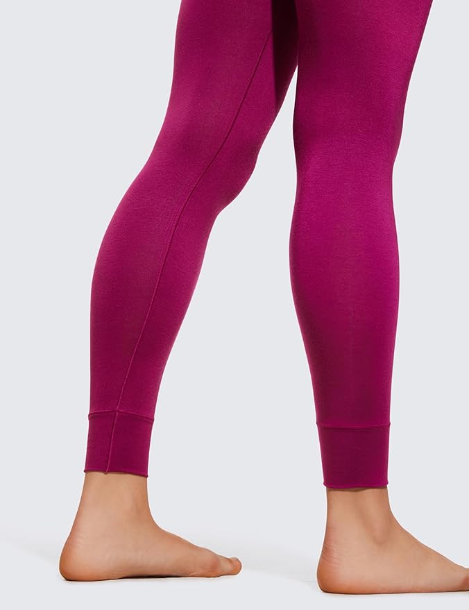 CRZ YOGA Soft Thermal Underwear Sets for Women Lightweight Long Johns Base Layer Pajamas Warm Top Bottom
