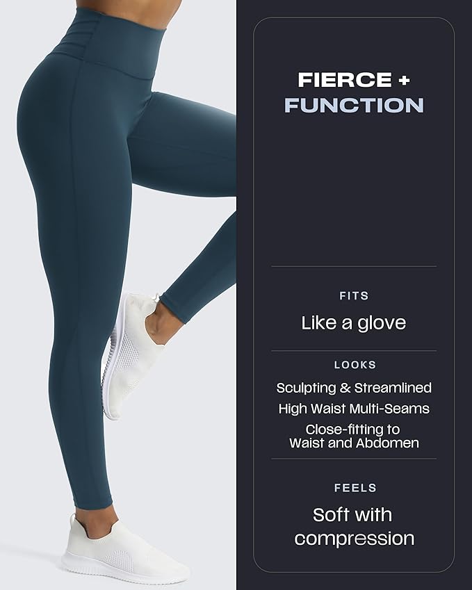Aoxjox High Waisted Workout Leggings for Women Trinity Yoga Pants 26.5"