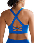 RUNNING GIRL Sports Bra for Women, Molded Cup High Impact Sports Bras for Women with Sewn in Pads