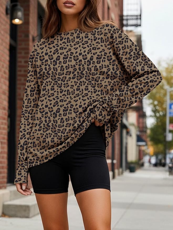 Trendy Queen Womens Spring Tops Oversized Long Sleeve T Shirts 2026 Basic Tee Fall Casual Workout Y2K Clothes