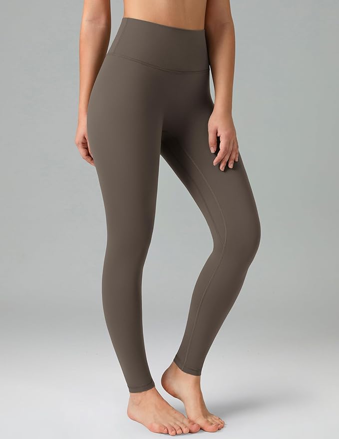 Colorfulkoala Dreamlux No Front Seam Leggings for Women 25"/28" Inseam, High Waisted Buttery Soft Yoga Pants