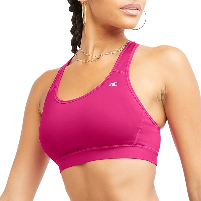 Champion Women's Sports Bra, Compression, Moisture Wicking, High-Impact Sports Bra for Women