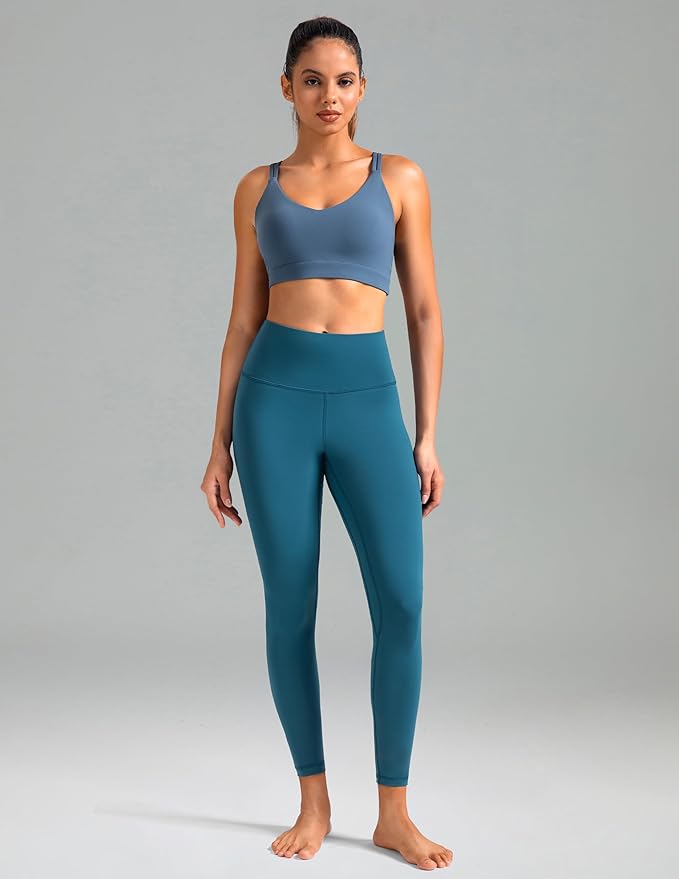 Colorfulkoala Women's High Waisted Tummy Control Workout Leggings 7/8 Length Ultra Soft Yoga Pants 25"