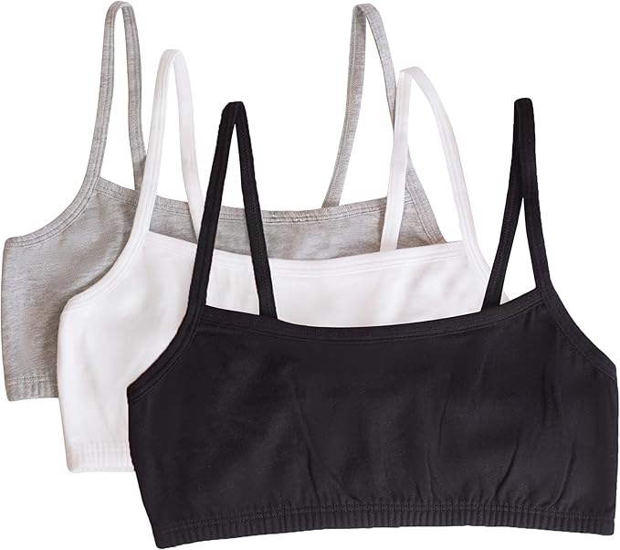 Fruit of the Loom Women's Spaghetti Strap Cotton Sports Bra - All-Day Comfort & Easy Movement