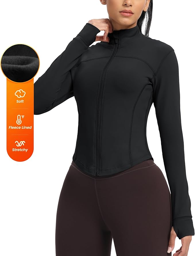 GYM RAINBOW Womens Zip Up Workout Jakcets Lightweight Slim Fit Running Athletic Jackets with Thumb Holes