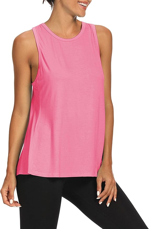 Bestisun Workout Tank Tops Open Back Yoga Exercise Shirts Tie Back Athletic Clothes for Women
