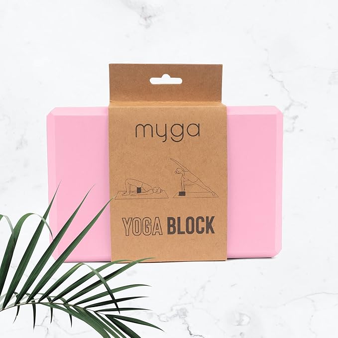 MYGA Yoga Block,Lightweight EVA Foam Yoga Brick,High Density Non-Slip Block for Yoga Poses, Pilates, Balance and Flexibility