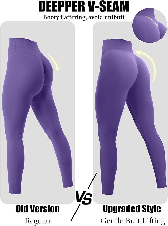 Olmlmt No Front Seam Workout Leggings for Women Tummy Control Butt Lifting Leggings Buttery Soft Gym Yoga Pants
