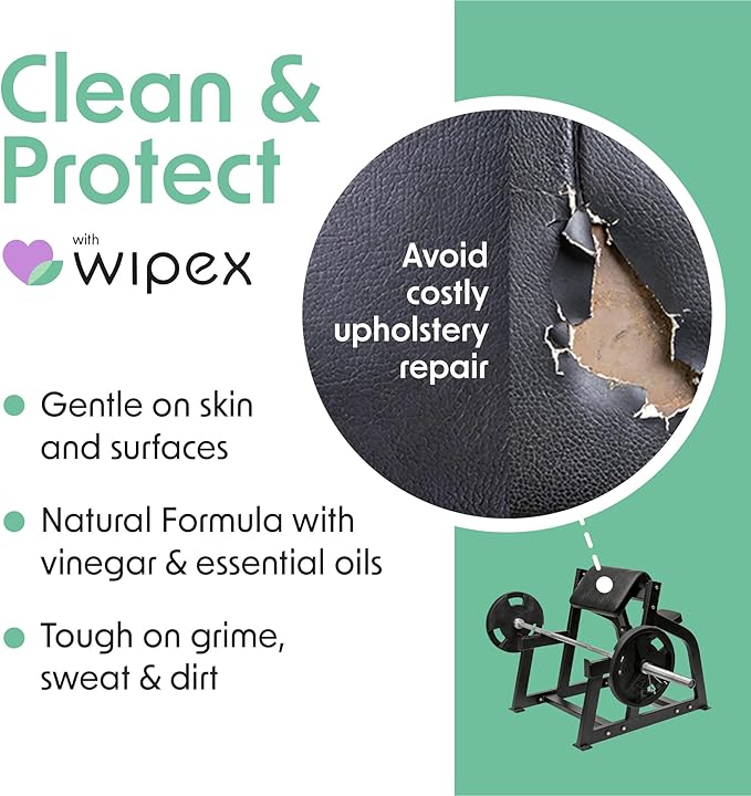 Wipex Fitness Wipes for Equipment Bundle - EWG Verified - Get 2 Buckets (1) Lemongrass & (1) Lavender Plant-Based Gym Equipment Wipes, Clean Surfaces & Mats, Safe Gym & Peloton Bike Cleaner