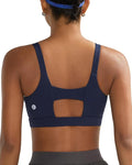 RUNNING GIRL Sports Bra for Women High Support, Molded Cup High Impact Sports Bras with Sewn in Pads