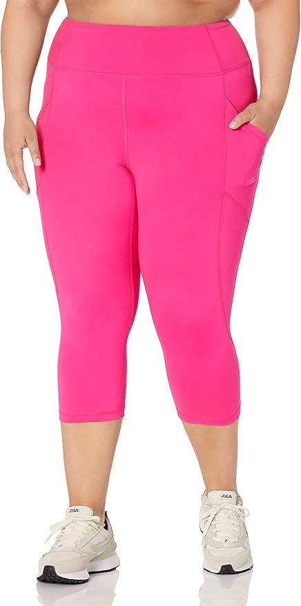 Amazon Essentials Women's High Waisted Active Sculpt Workout Athleisure Capri Leggings with Pockets