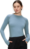 Long Sleeve Workout Tops for Women, Compression Shirt, Sports Running Shirt Breathable Athletic Top Slim Fit