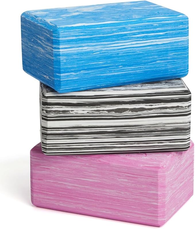 Everyday Yoga Premium Foam Block - Non-Slip High-Density Yoga Block for Balance, Stability & Stretching, EVA Foam Support, Multi Colors (Single Block)