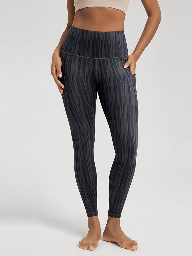 ODODOS Women's High Waisted Yoga Leggings with Pockets, Tummy Control Non See Through Workout Athletic Running Yoga Pants