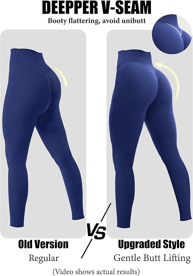 Olmlmt No Front Seam Workout Leggings for Women Tummy Control Butt Lifting Leggings Buttery Soft Gym Yoga Pants