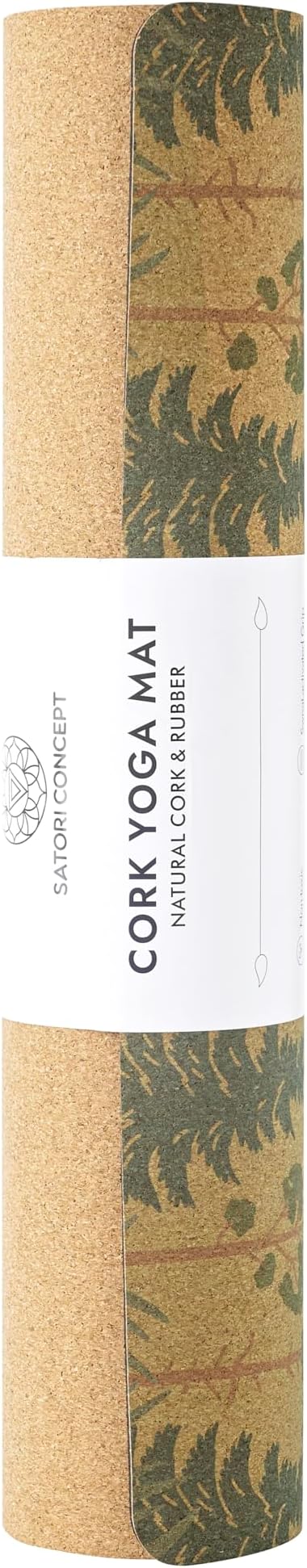 Cork Yoga Mat with Natural Rubber Base, Extra Size, Thickness and Support, Excellent Cushion & Grip, Non-Slip, Non-Toxic, Sweat-Resistant, Sustainable, Eco-friendly Exercise Mat