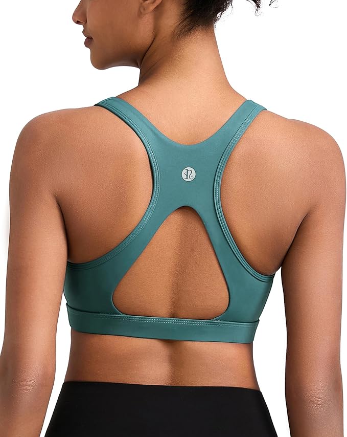RUNNING GIRL Sports Bras for Women, Molded Cup High Impact Sports Bra Workout Bras for Women High Support Racerback